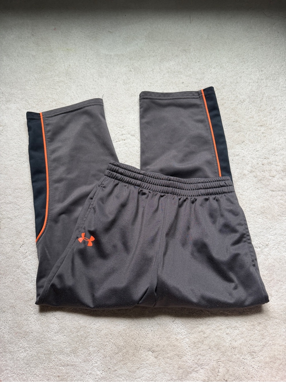 Under Armour Black Training Pants with Orange Logo